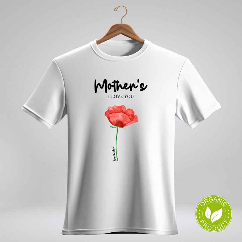 T-Shirt Personalizzata Mother's I Love You Fiore